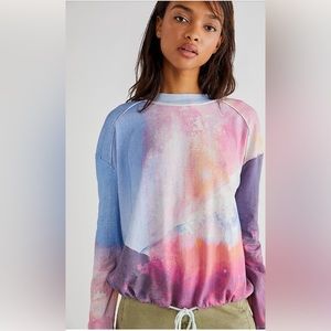 Scenic Route Free People tee. Long sleeved with beautiful knit detail on cuffs.